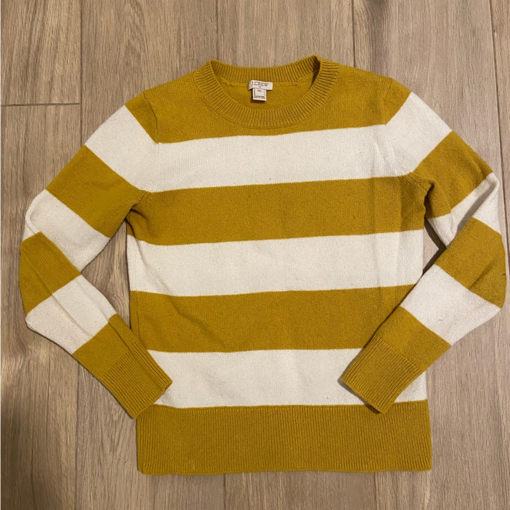 J Crew Crew Neck Striped Sweater